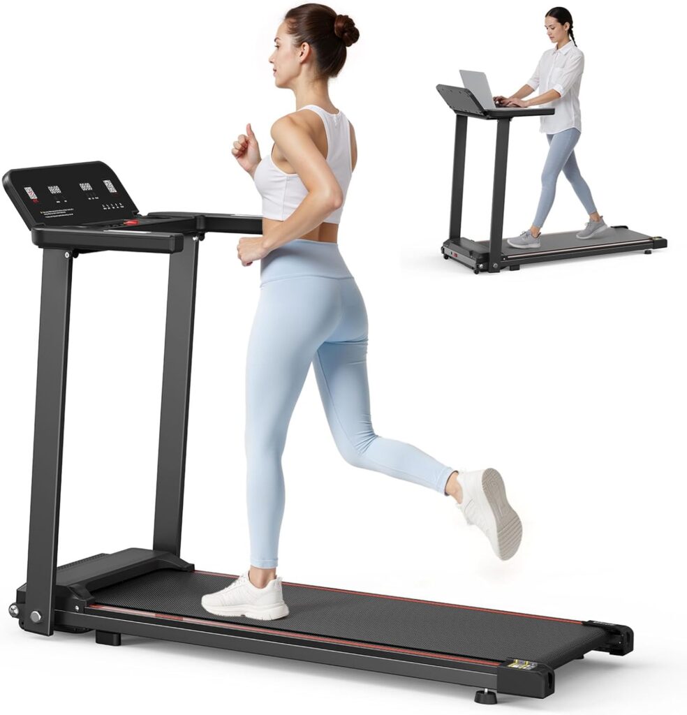 Foldable Treadmill with LCD Display – 2.5HP Quiet Motor Under Desk Electric Treadmill, 300 lbs Capacity, Shock Absorption for Home Office, US Plug Foldable Treadmill with LCD Display – 2.5HP Quiet Motor Under Desk Electric Treadmill, 300 lbs Capacity, Shock Absorption for Home Office, US Plug