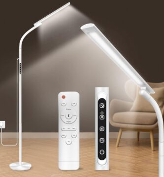 Light Therapy Lamp,10000 Lux Happy Therapy Light, Floor Sun Therapy Lamp with Remote & Touch Control & Adjustable Gooseneck for Reading/Office/Home