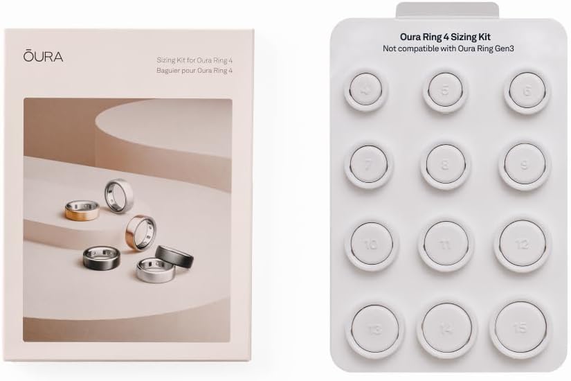 Oura Ring 4 Sizing Kit – Size Before You Buy The Oura Ring 4 – Unique Sizing, Not Standard US Ring Sizes – Receive Credit for Purchase