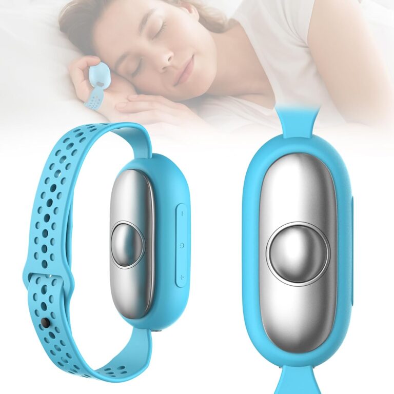 Sleep Aid Device, Hand Micro-Current Sleep Instrument Anxiety Device, Portable Rechargeable Sleep Aid for Anxiety and Insomnia (Blue)