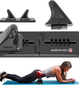 Thrival Wave – Fully Adjustable Psoas Muscle Release Tool for QL, Hip Flexor, Back, Hamstring, Glute, Iliacus, and Neck Pain – Trigger Point and Myofascial Release Tool – Carbon Black