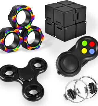 Valentines Day Gifts for Him 5PC Fidget Toys Adults Set Fidgets for Classroom Must Have Autism Sensory Pack Figette Cube ADHD Special Treasure Prize Tool Stress Relief Desk Cool Gadget for Kids Teen