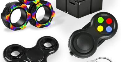 Valentines Day Gifts for Him 5PC Fidget Toys Adults Set Fidgets for Classroom Must Have Autism Sensory Pack Figette Cube ADHD Special Treasure Prize Tool Stress Relief Desk Cool Gadget for Kids Teen