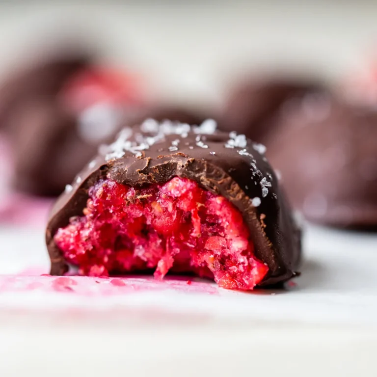 Bite Size Chocolate Covered Raspberry Bites