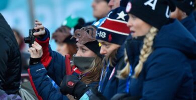Winter Olympians often compete in freezing temperatures – physiology and advances in materials science help keep them warm