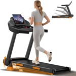 3-in-1 Foldable Treadmill with 15% Incline, Folding Treadmill with Handles, Portable Treadmills for Home and Office, 3.0HP Quiet Walking Pad with Three Screen Display, 300Lbs Capacity