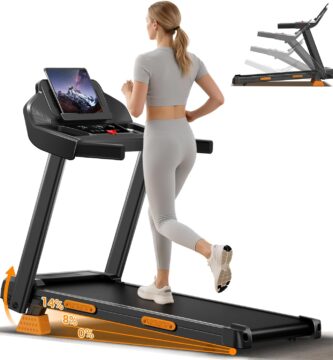 3-in-1 Foldable Treadmill with 15% Incline, Folding Treadmill with Handles, Portable Treadmills for Home and Office, 3.0HP Quiet Walking Pad with Three Screen Display, 300Lbs Capacity