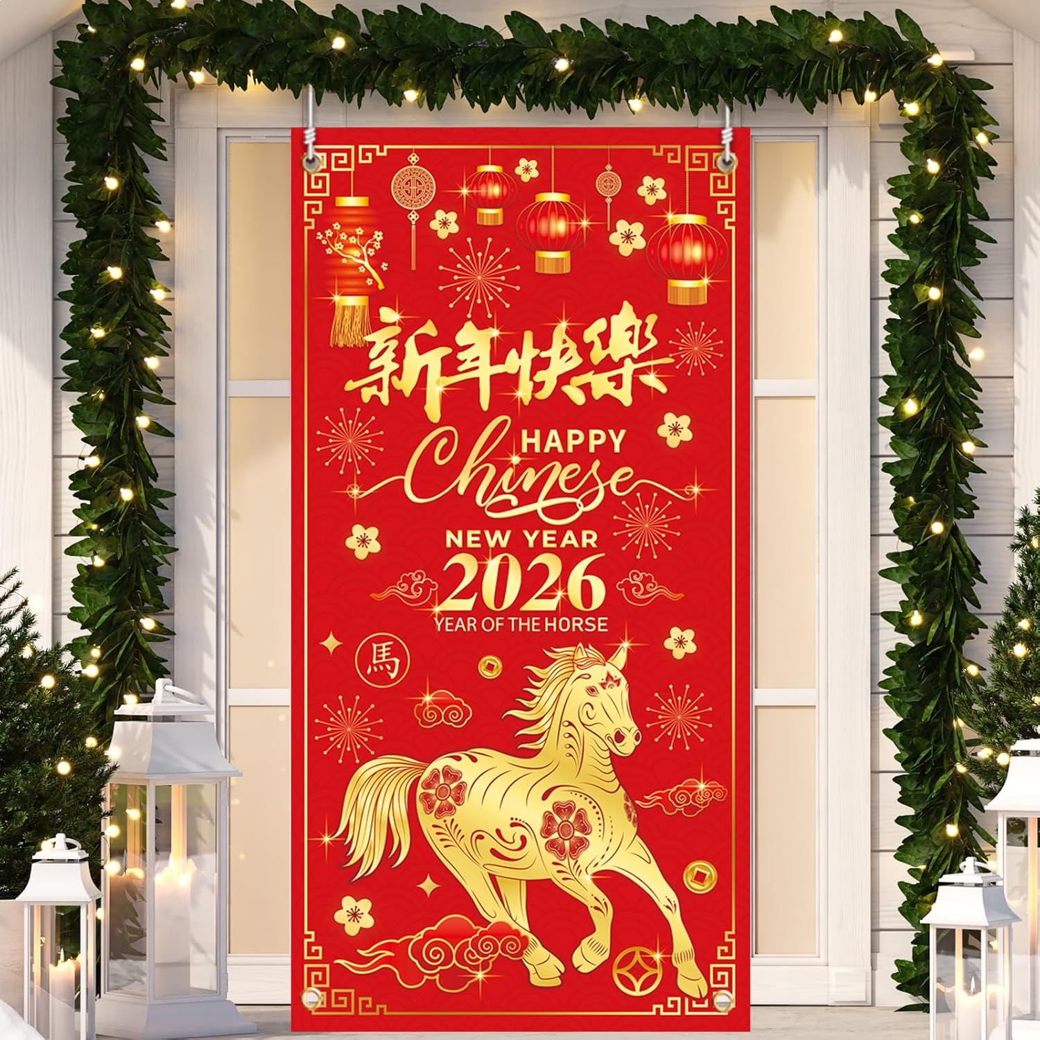 Chinese New Year door decorations