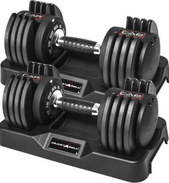 CAP Barbell ADJUSTABELL Adjustable Round Dumbbell Weights – Singles & Pairs | 12.5 lb, 25 lb & 55 lb | Multiple Handle Options CAP Barbell ADJUSTABELL Adjustable Round Dumbbell Weights – Singles & Pairs | 12.5 lb, 25 lb & 55 lb | Multiple Handle Options