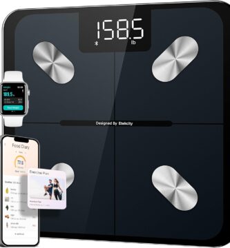 Etekcity Smart Scale for Body Weight, FSA&HSA Eligible, Bathroom Digital Weighing Scale with BMI, Body Fat, Muscle Mass, Accurate Bluetooth Home User Health Equipment Sync Apps, LED, Tempered glass
