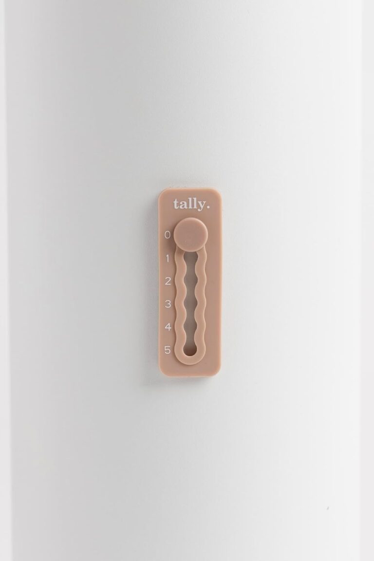 Tally Silicone Hydration Tracker (Adhesive Tracking Accessory adheres to Any Reusable Water Bottle)