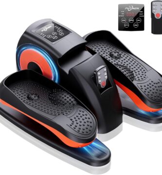 Under Desk Elliptical Machine, Electric Elliptical Leg Exerciser for Seniors with 12 Adjustable, Portable Quiet Elliptical Exercise Machine, Seated Pedal Exerciser with Remote Control