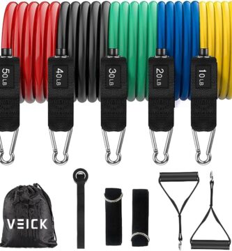 VEICK Resistance Bands, Exercise Bands, Workout Bands, Resistance Bands for Working Out with Handles for Men and Women, Exercising Bands for Fitness Weights Work Out at Home VEICK Resistance Bands, Exercise Bands, Workout Bands, Resistance Bands for Working Out with Handles for Men and Women, Exercising Bands for Fitness Weights Work Out at Home