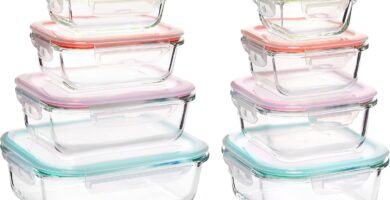 Vtopmart 8 Pack Glass Food Storage Containers with Airtight Lids, Glass Meal Prep Containers, Lunch Containers for Microwave, Oven, Freezer and Dishwasher, BPA Free Vtopmart 8 Pack Glass Food Storage Containers with Airtight Lids, Glass Meal Prep Containers, Lunch Containers for Microwave, Oven, Freezer and Dishwasher, BPA Free