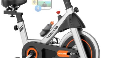 YOSUDA Exercise Bike, Brake Pad Stationary Bike for Home with Exclusive App, Magnetic Indoor Cycling Bike with 300 lb Weight Capacity, Low Noise, Tablet Holder and Fitness Courses for Weight Loss YOSUDA Exercise Bike, Brake Pad Stationary Bike for Home with Exclusive App, Magnetic Indoor Cycling Bike with 300 lb Weight Capacity, Low Noise, Tablet Holder and Fitness Courses for Weight Loss