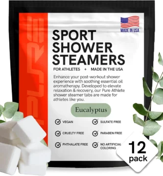 Sport Shower Steamers – Made in USA with Natural Eucalyptus Essential Oil, Aromatherapy, Stress and Sinus Relief, Muscle Recovery for Athletes, Best Birthday and Valentines Day Gifts for Runners Sport Shower Steamers – Made in USA with Natural Eucalyptus Essential Oil, Aromatherapy, Stress and Sinus Relief, Muscle Recovery for Athletes, Best Birthday and Valentines Day Gifts for Runners