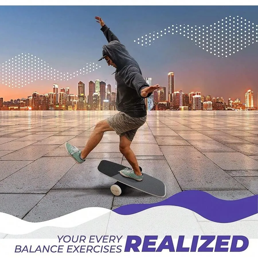 Yes4All Balance Board Sports Trainer, Surf Trainer Board With Adjustable Stoppers, Improve Core Strength and Balance Control