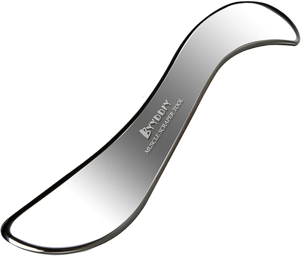 BYYDDIY Stainless Steel Gua Sha Muscle Scraper Tool,Scar Tissue Tool,Physical Therapy Tools,Muscle Scraping Tool,Guasha Massage Scraper,IASTM Tools,Skin Scraping Tool,Soft Tissue Massage Tool
