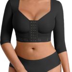 FeelinGirl Arm Compression Sleeve Women Upper Arm Shaper Post Surgery Front Closure Shapewear Bra