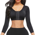 FeelinGirl Arm Shaper for Women Post Surgery Arm Lipo Compression Sleeves Slimming Arm Faja Front Closure Shapewear Bra