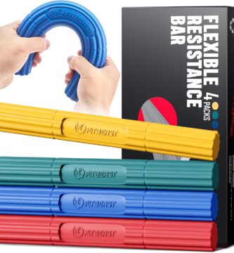 FitBeast Flex Therapy Bar, Tennis Elbow Therapy Bar – Ideal for Relieve Tendonitis Pain & Improve Grip Strength, Fitness Resistance Bar for Golfers Elbow & Tendinitis, Twist Bar for Physical Therapy