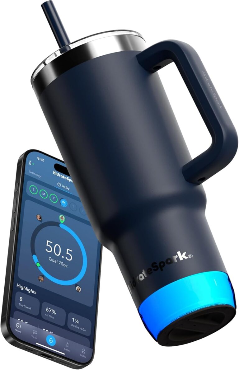Hidrate Spark PRO 2 30oz Tumbler – Smart Hydration Tumbler with Clinically Accurate Water Tracking & Extended Battery Life – Syncs with Apple Health, Fitbit, Smart Rings & Smart Watches – Navy