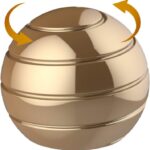 Kinetic Spinner Desk Toy, 1.54” Stress Relief Desk Toys Ball, Anti Anxiety Desk Gadgets Sensory Toys for Adults Women Men, Birthday Christmas Day Gift (39MM, Gold)