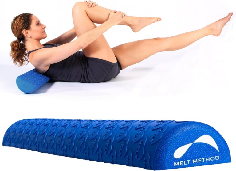 MELT Method 36 Inch Half Foam Roller for Back w/FasciaTherapy Technology – Low Density Soft Foam Roller for Physical Therapy – Half Round & Soft – Great for Pilates & Gentle Muscle Recovery