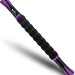 Muscle Roller Massage Roller Stick- Deep Tissue Fascia Blaster for Myofascial Pain Relief, Lymphatic Drainage & Body Sculpting, Handheld Physical Therapy & Recovery Tool (Purple Black-18 inch)