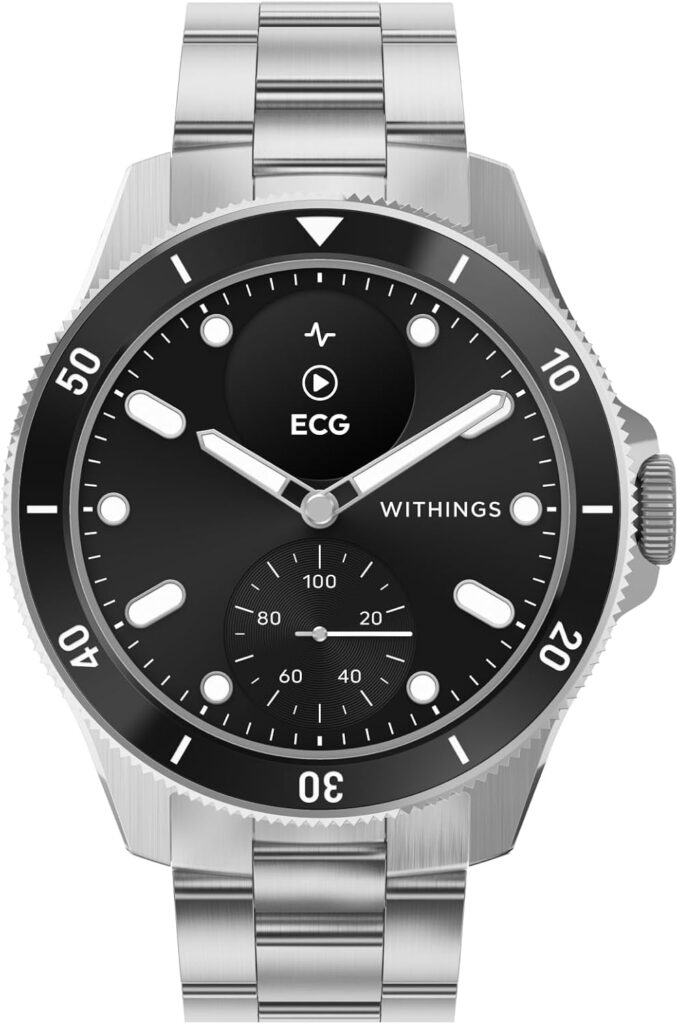 Withings Scanwatch Nova – Heart Health Hybrid Smart Watch for Men & Women – SPO2, Temperature Monitoring, Sleep, Respiratory Health, Cycle Monitoring, 30-Day Battery Life, Apple iOS/Android