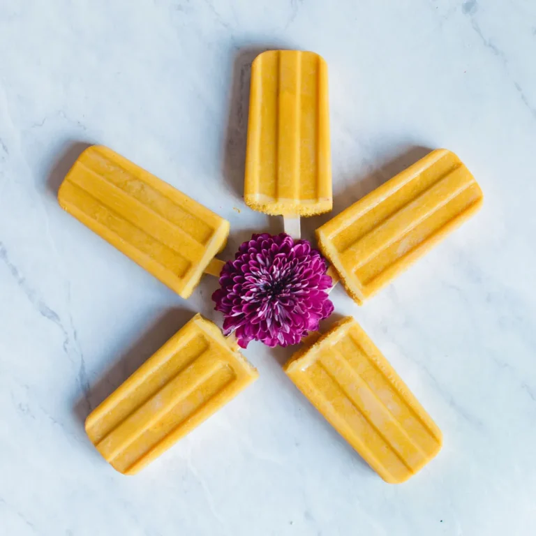 Turmeric Mango Popsicles With Coconut Milk