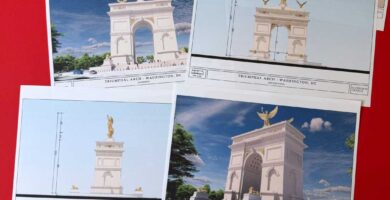 Triumphal arch design plans unveiled by Trump : NPR