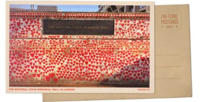 London COVID memorial wall holds vigil opposite Parliament : NPR