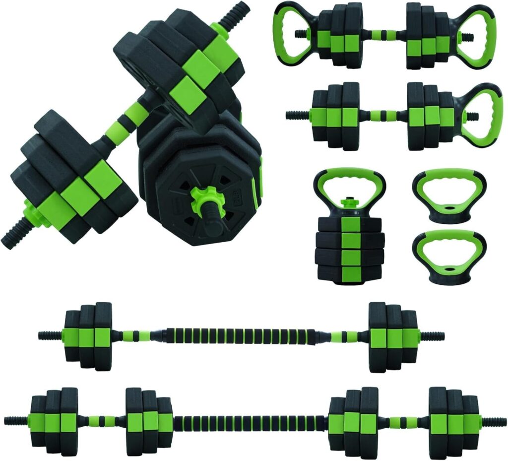 Adjustable Dumbbell Set,66/88Lbs Free Weight Set with Connector,4 in1 Dumbbells Set Used As Barbell, Kettlebells, Push Up Stand,Fitness Exercises for Home Gym Suitable Men/Women