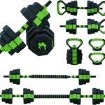 Adjustable Dumbbell Set,66/88Lbs Free Weight Set with Connector,4 in1 Dumbbells Set Used As Barbell, Kettlebells, Push Up Stand,Fitness Exercises for Home Gym Suitable Men/Women