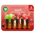 Air Wick Essential Mist Refill, 5 ct, Apple Cinnamon Medley, Essential Oils Diffuser, Air Freshener
