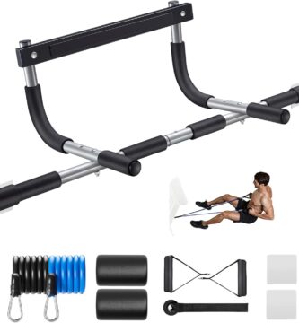 Ally Peaks Pull Up Bar for Doorway | Thickened Steel Max Limit 440 lbs Upper Body Fitness Workout Bar| Multi-Grip Strength for Doorway | Indoor Chin-Up Bar Fitness Trainer for Home Gym Portable