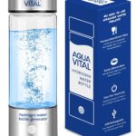 Aqua Vital Hydrogen Water Bottle 2026 Generator 16 oz/470 ml SPE-PEM Ionized H₂ Hydration Bottle USB-C Rechargeable Glass Flask with Auto Shut-Off Portable Sports & Travel Hydrogenated Water Machine