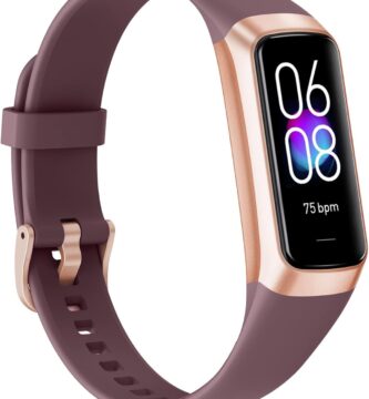 Fitness Tracker, Activity Trackers with 24/7 Heart Rate, Blood Oxygen Blood Pressure Sleep Monitor, Step Counter with 1.1″ AMOLED Touch Color Screen, Calorie Pedometer Health Smart Watch for Women Men