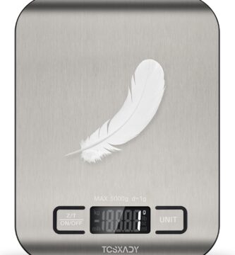 Food Scale, 11lb Digital Kitchen Scale with 6 Units LCD Display and Tare Function,Compact Design for Baking,Healthy Cooking,Meal Prep, 304 Stainless Steel