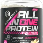 Forzagen All in One Protein for Her | Women’s Protein Powder with Multi Collagen Peptides | Hydrolyzed Collagen Supplement, Gut Health, Great for Pre & Post Workout | Vanilla, 30+ Servings