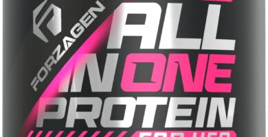 Forzagen All in One Protein for Her | Women’s Protein Powder with Multi Collagen Peptides | Hydrolyzed Collagen Supplement, Gut Health, Great for Pre & Post Workout | Vanilla, 30+ Servings