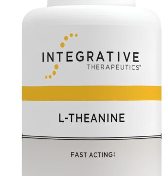 Integrative Therapeutics L-Theanine – Amino Acid Supplement for Stress & Relaxation Support* – Vegan, Gluten-Free & Dairy-Free – Third-Party Tested – 60 Capsules (30 Servings)