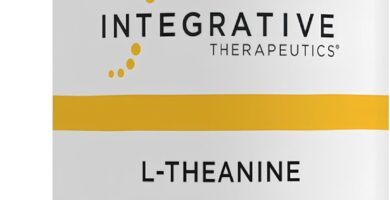 Integrative Therapeutics L-Theanine – Amino Acid Supplement for Stress & Relaxation Support* – Vegan, Gluten-Free & Dairy-Free – Third-Party Tested – 60 Capsules (30 Servings)