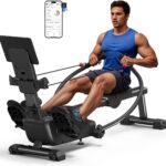 MERACH Sculls Rowing Machines for Home, Magnetic Rowing Machine with 16-Level, Simulate Real Row, Ultra-Quiet Rower, MERACH App and 1000+ Champion Coaching Course & Games