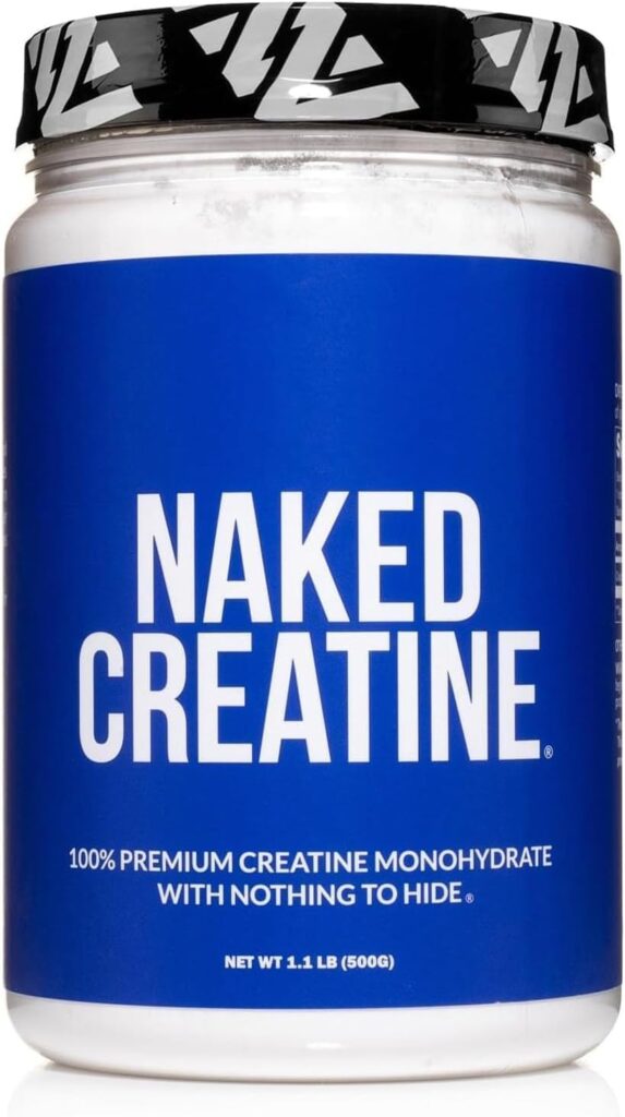 NAKED Pure Micronized Creatine Monohydrate Powder – NSF Certified, Unflavored, 500g, 1.1lb Bulk – Vegan, Non-GMO, Gluten-Free, Soy-Free, No Fillers, Supports Muscle Growth & Strength – 100 Servings