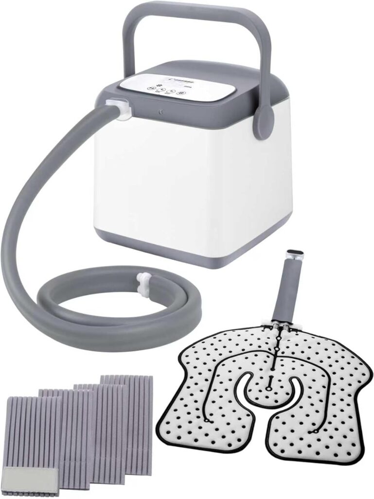 NEHOO Cold Therapy System, Pain Relief for Post-Surgery Recovery, Programmable Ice Therapy Machine, Continuous Cryotherapy, Universal Pad for Knee, Ankle, Cervical, Back and Leg, Including 4 Straps