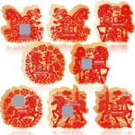 Pack of 64 Chinese New Year 2026 Scratch Off Fortune Cards, Year of the Horse, 4 Styles Festive Red and Gold Design, Reward Cards for Lunar Spring Festival Celebrations and Party Supplies