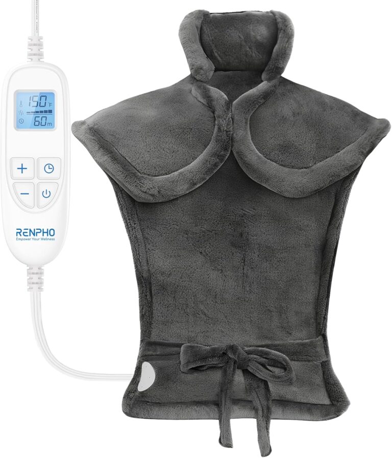 RENPHO Mothers Day Gifts for Mom, Electric Heating Pad – 6 Heat Levels for Neck Shoulder and Back, Weighted Pad for Snug Fit, ETL Safety Certified for Cold Nights and Winter, FSA Eligible
