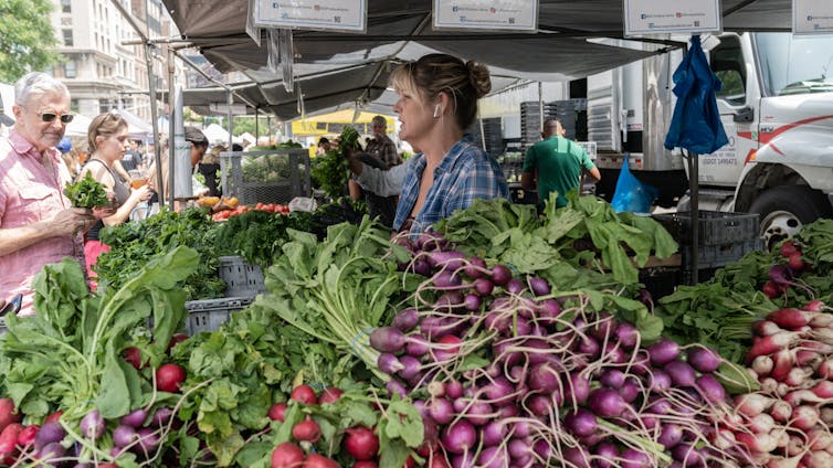 Who shops at farmers markets in the US?